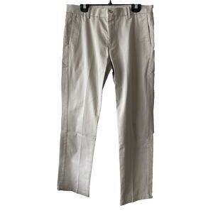 Dockers Pants Classic Flat Front Grey Khaki Dress Slim Tapered Mens Size 34"x30"